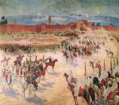 The Entrance of General Lyautey (1854-1934) and General Mangin (1862-1925) into Marrakesh in 1912, 1915 by Charles Jules Duvent
